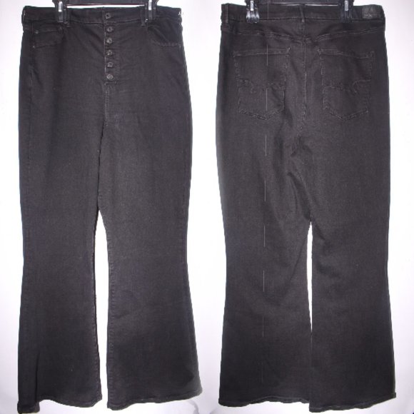 NWT American Eagle Curvy High Rise Flare Jeans Plus Size 22 - Picture 3 of 4